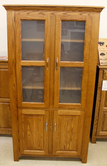 Pantry With Frosted Glass Doors