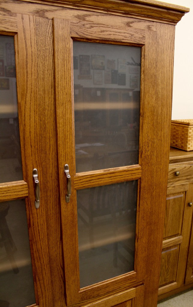 Pantry With Frosted Glass Doors