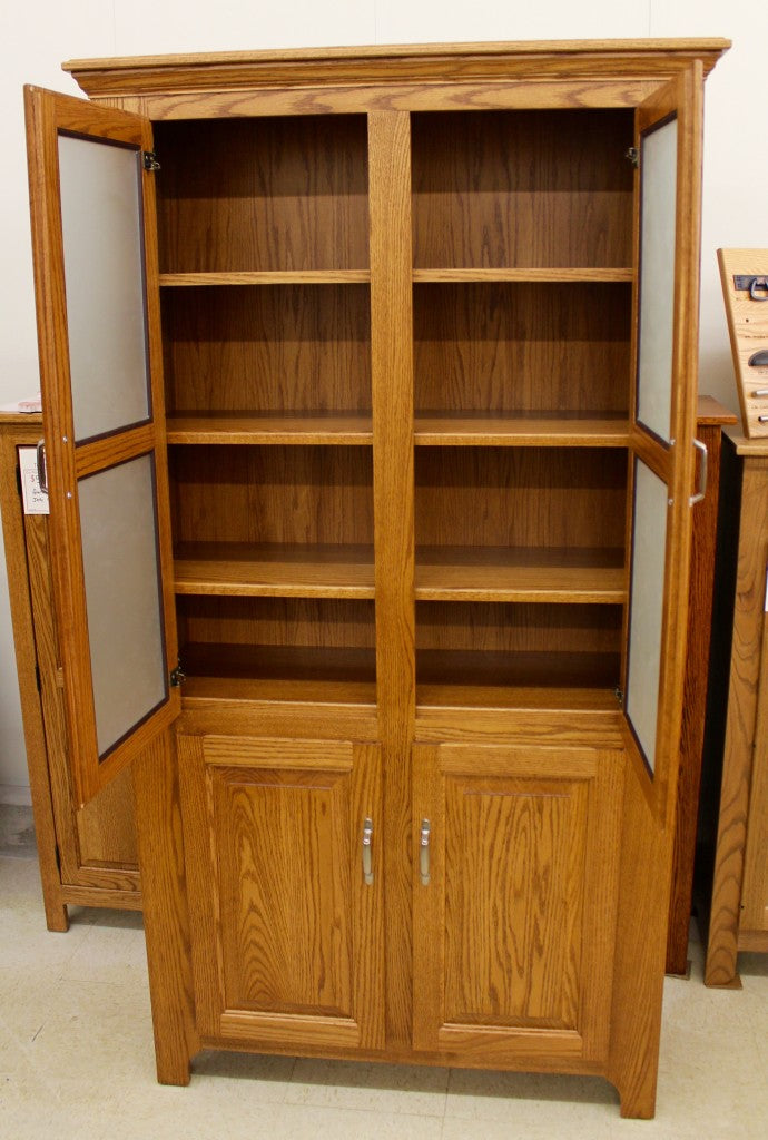 Pantry With Frosted Glass Doors