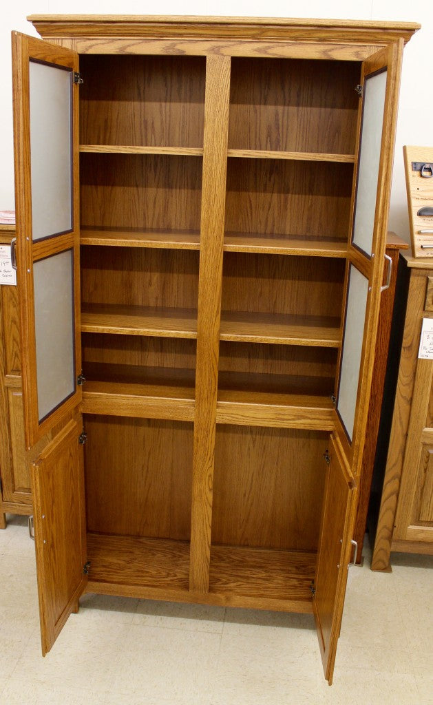 Pantry With Frosted Glass Doors