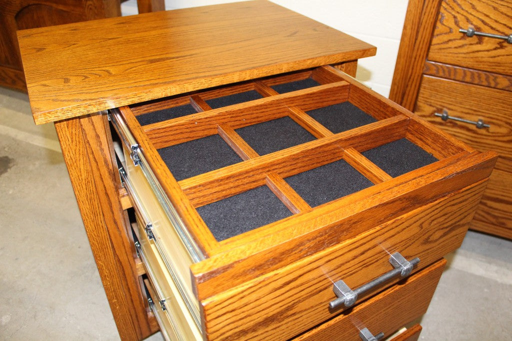 Modern Mission Night Stand with Jewelry Pullout