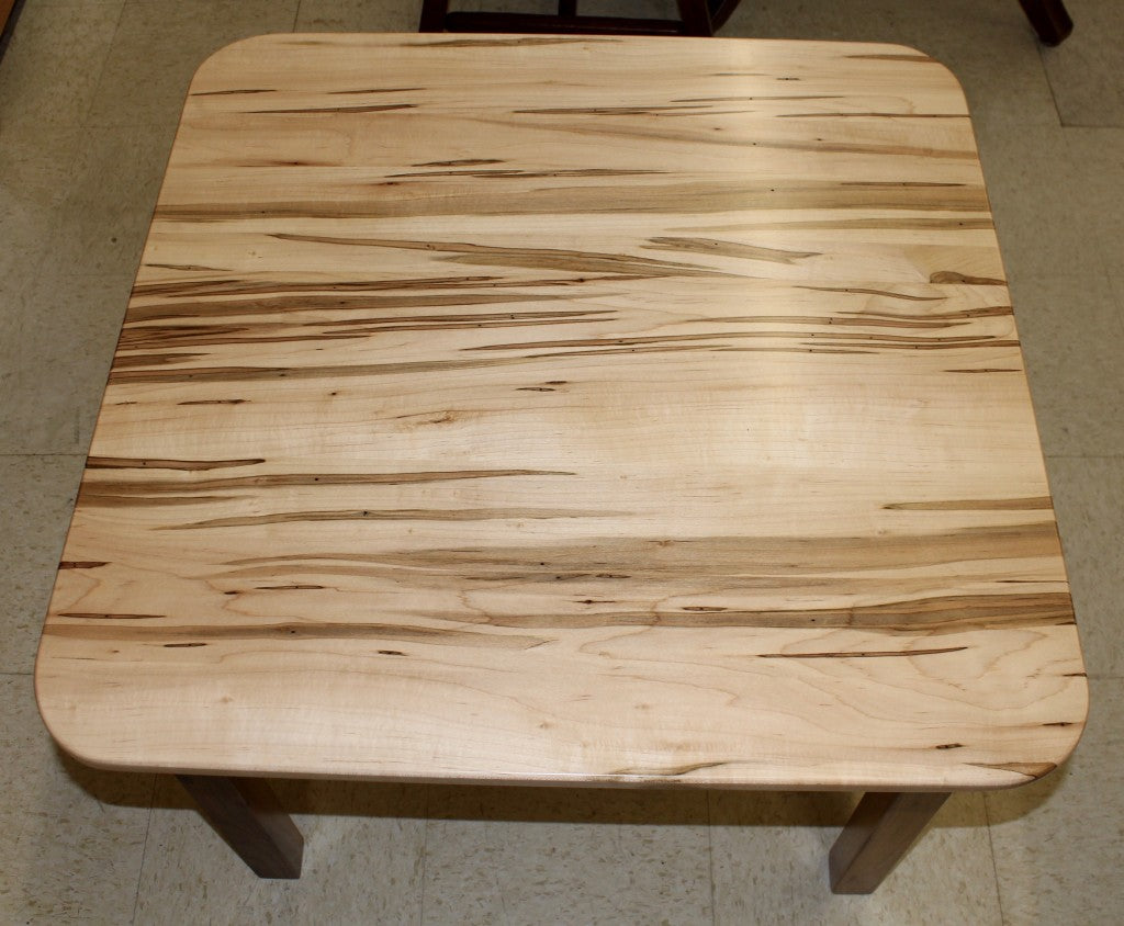 Comb Back Child’s Table with Four Chairs in Wormy Maple & Walnut