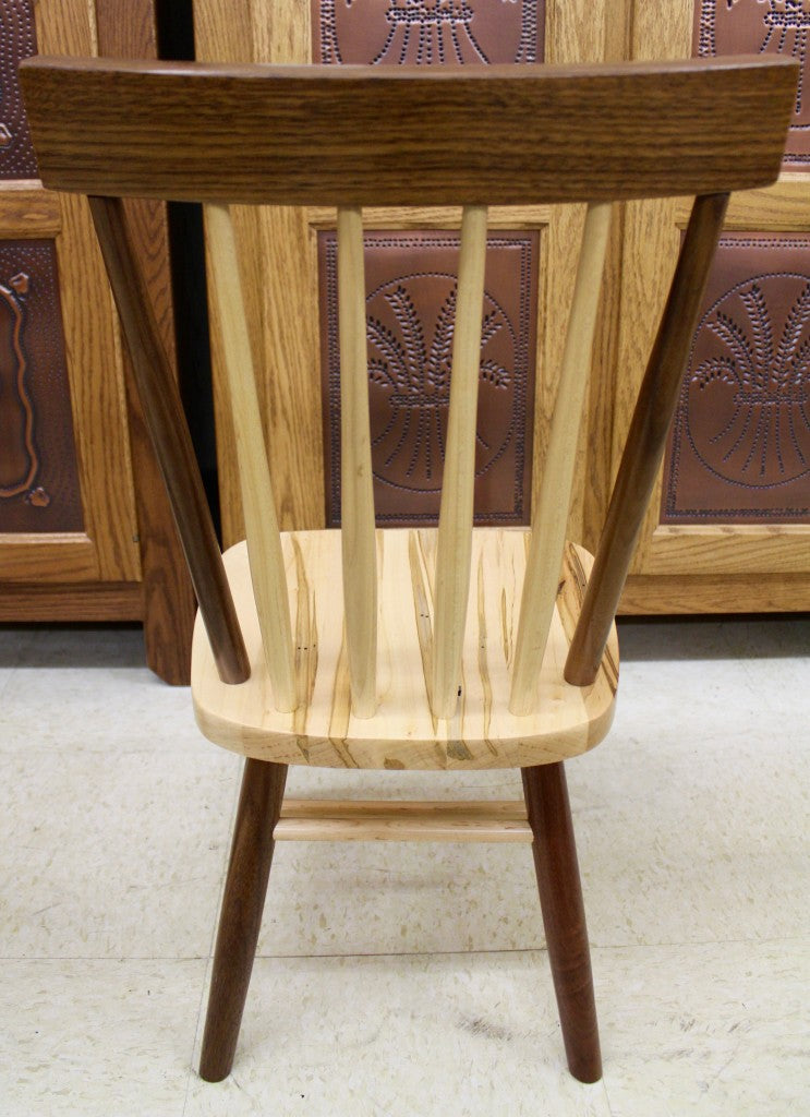 Comb Back Child’s Table with Four Chairs in Wormy Maple & Walnut