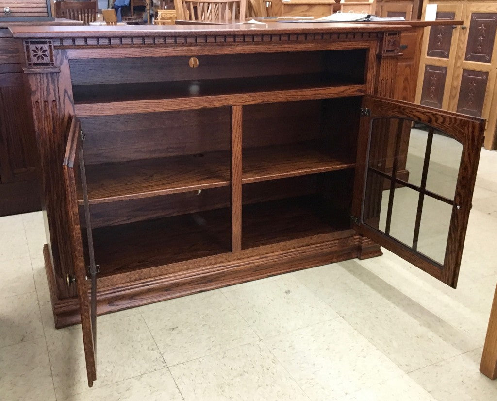 Deluxe Jumbo 52" W x 36" H TV Stand with Open VCR