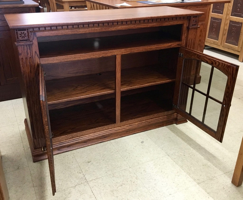 Deluxe Jumbo 52" W x 36" H TV Stand with Open VCR