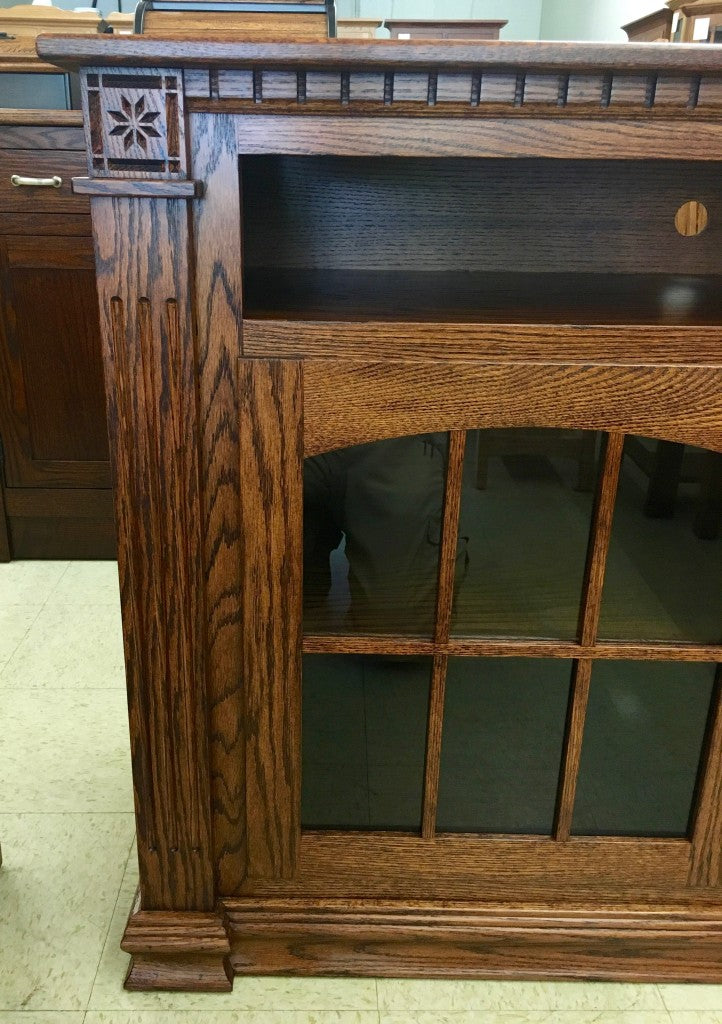 Deluxe Jumbo 52" W x 36" H TV Stand with Open VCR
