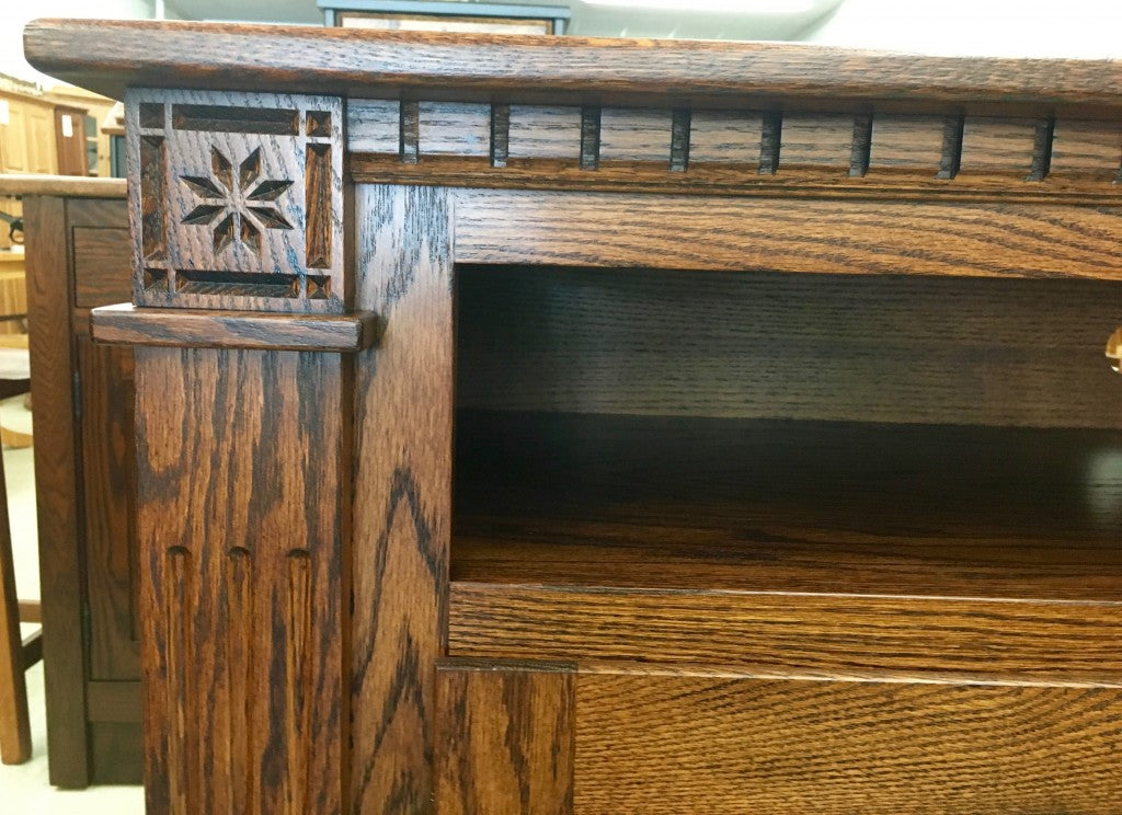 Deluxe Jumbo 52" W x 36" H TV Stand with Open VCR