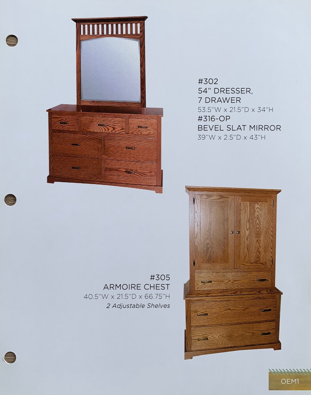 Old English Mission Bedroom Set