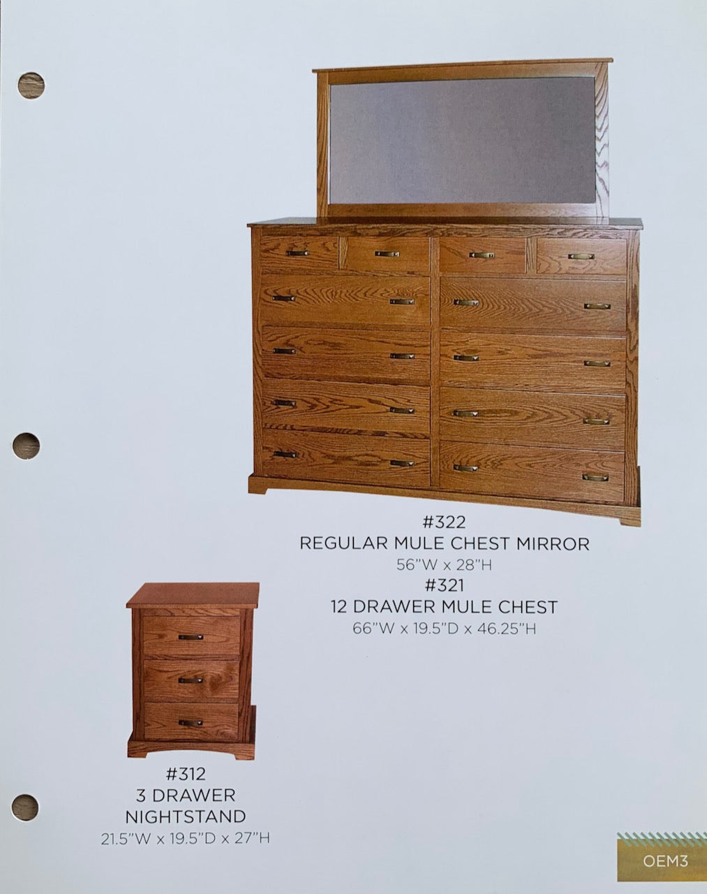 Old English Mission Bedroom Set