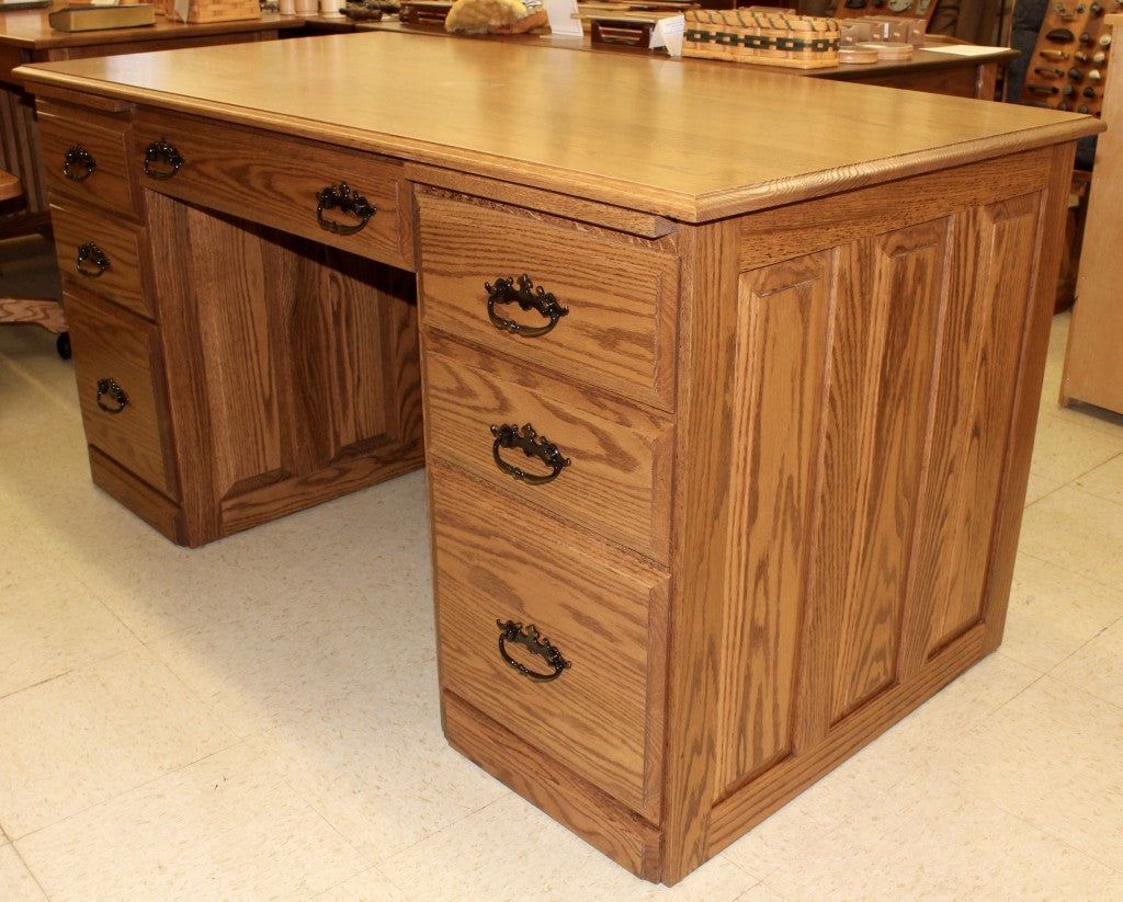 60″ Traditional Double Pedestal Executive Desk