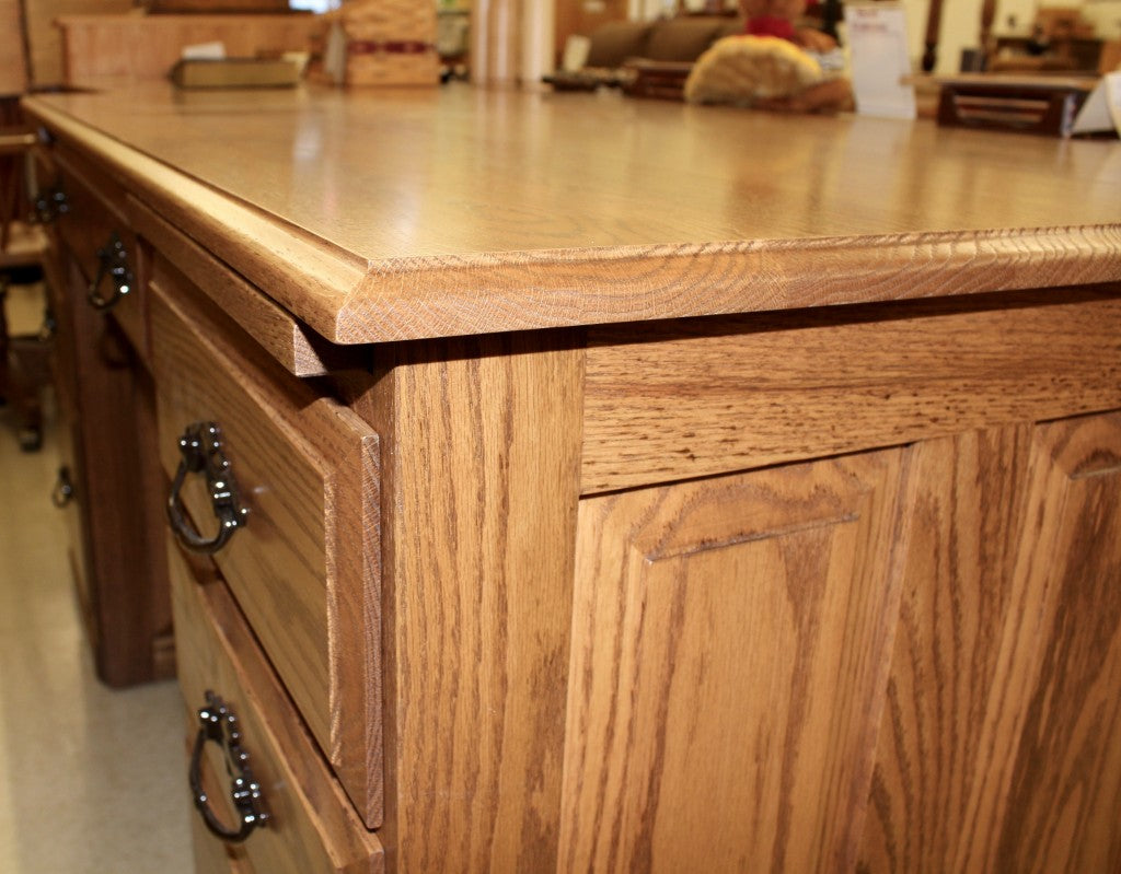 60″ Traditional Double Pedestal Executive Desk