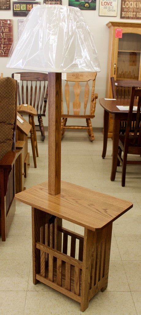 Mission Magazine Lamp Table with Shade