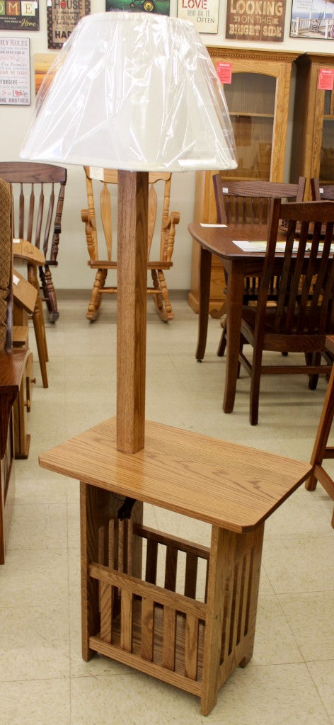 Mission Magazine Lamp Table with Shade