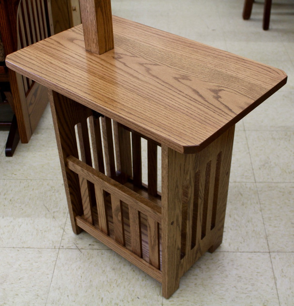 Mission Magazine Lamp Table with Shade