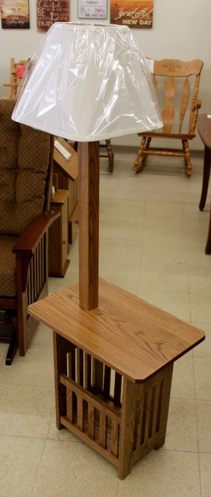 Mission Magazine Lamp Table with Shade