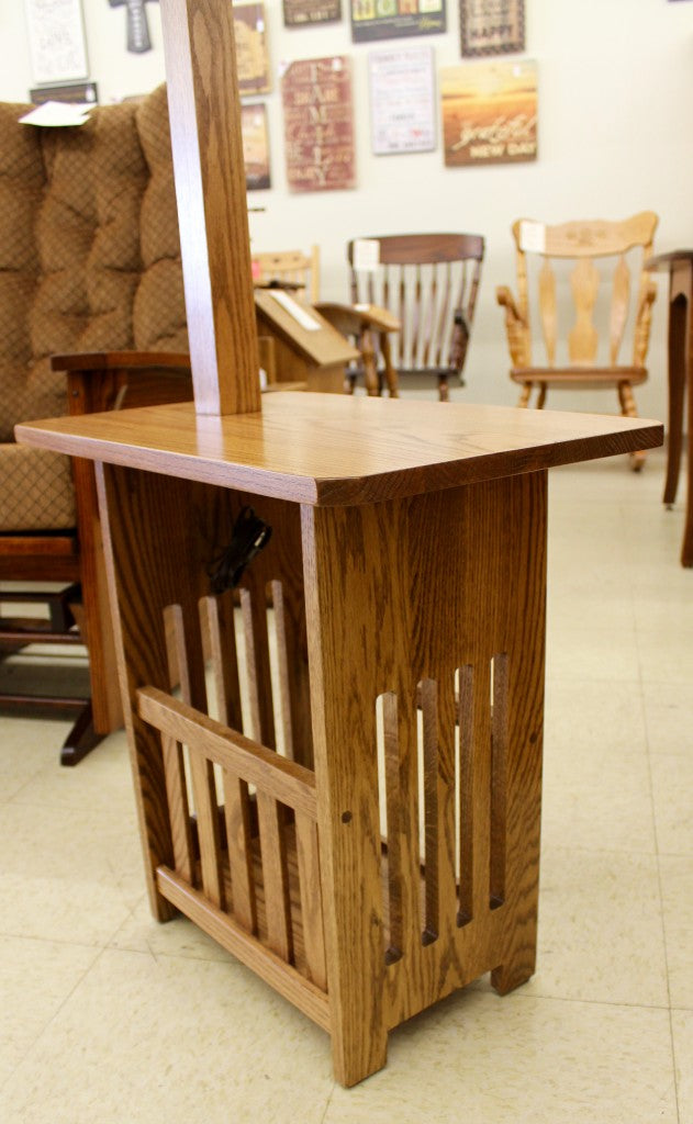 Mission Magazine Lamp Table with Shade