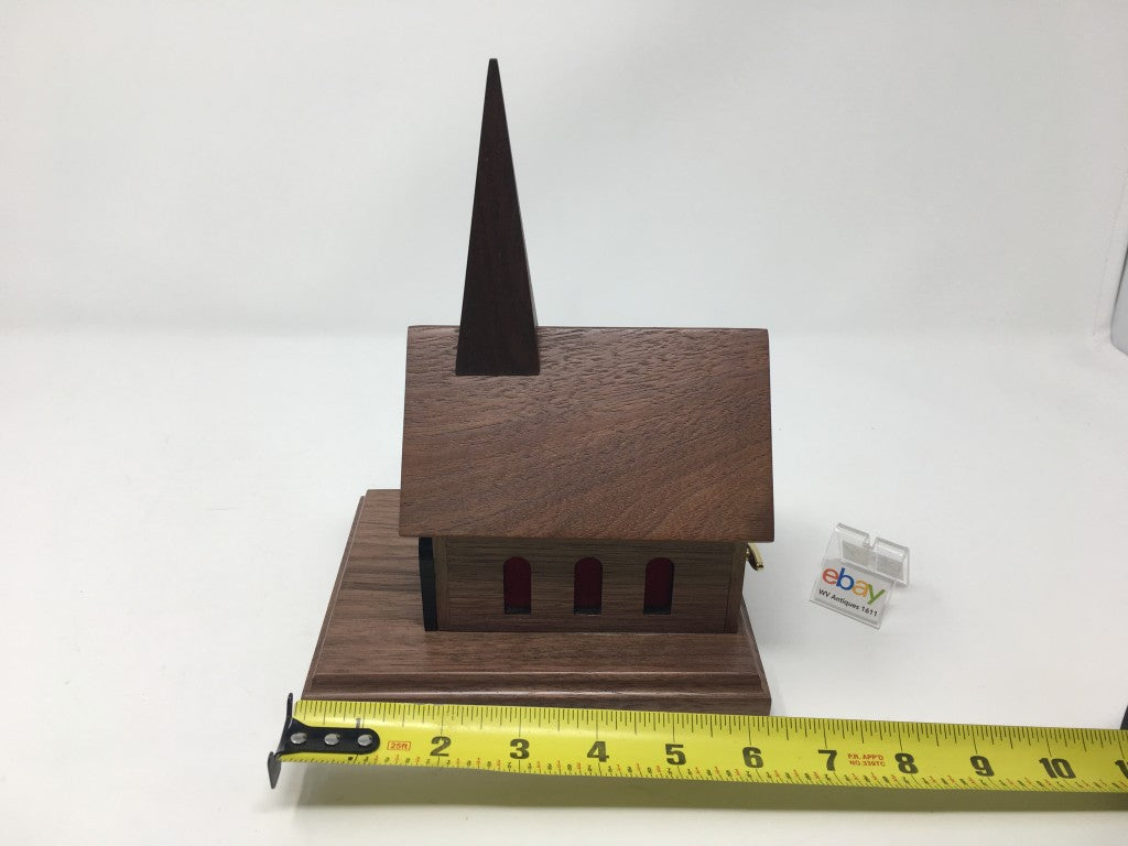 Wooden Church House Music Boxes