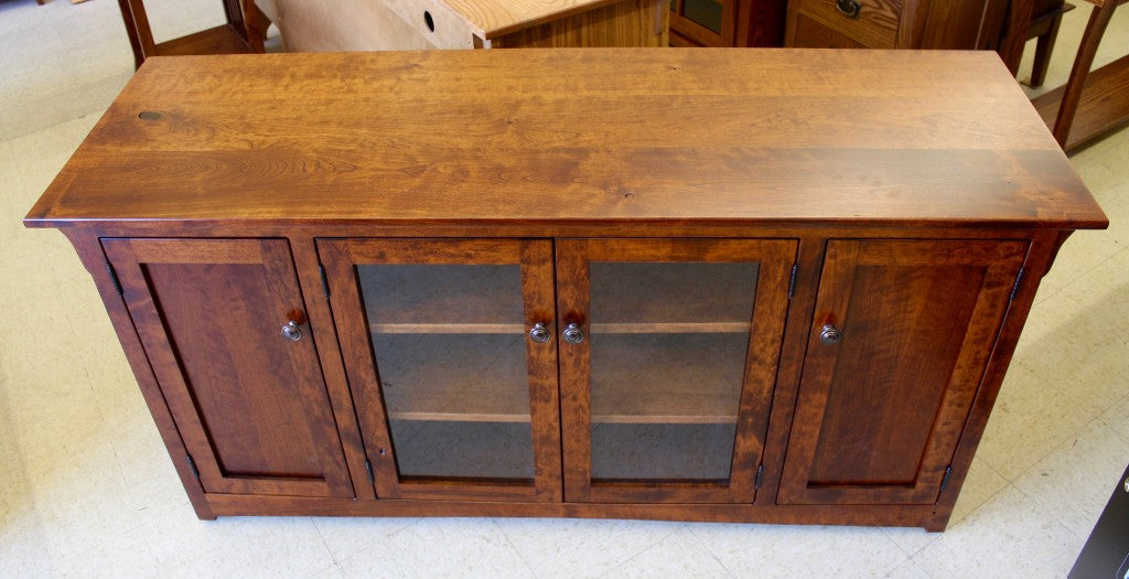 Mission 62″ TV Entertainment Center in Rustic Cherry