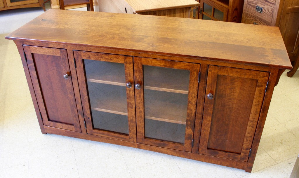 Mission 62″ TV Entertainment Center in Rustic Cherry