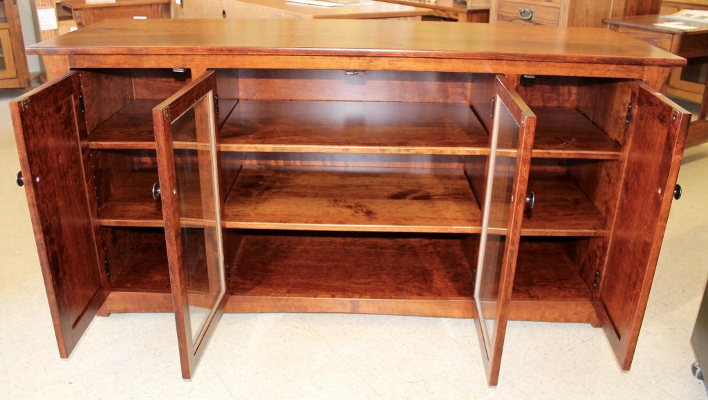 Mission 62″ TV Entertainment Center in Rustic Cherry