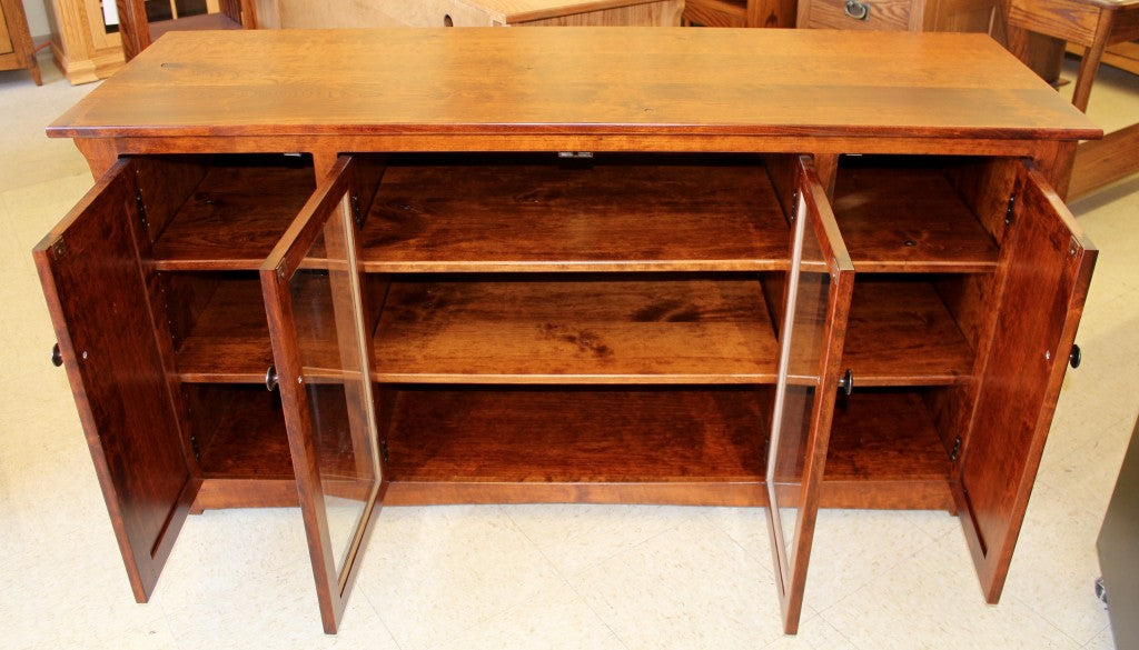 Mission 62″ TV Entertainment Center in Rustic Cherry