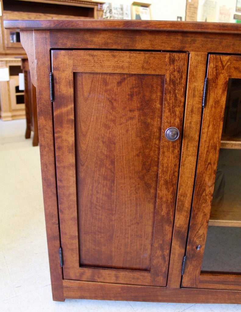 Mission 62″ TV Entertainment Center in Rustic Cherry