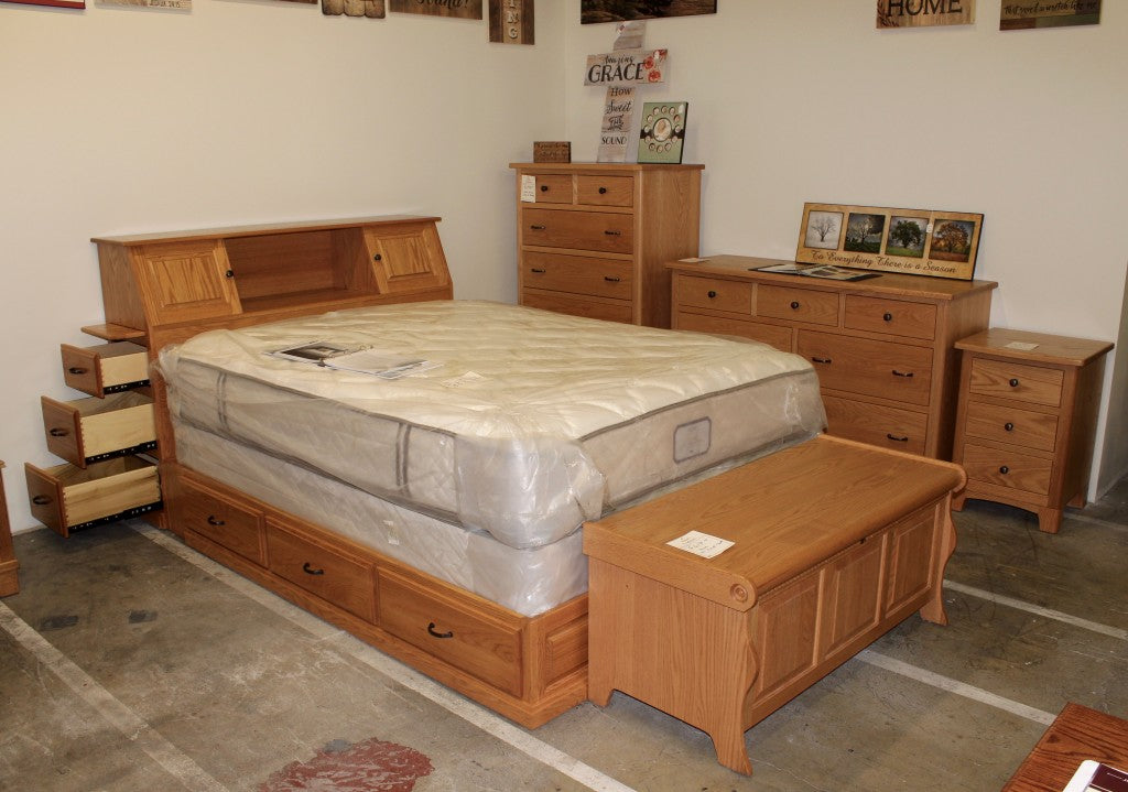 Space Saver Bookcase Pedestal Bed