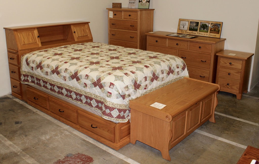 Space Saver Bookcase Pedestal Bed