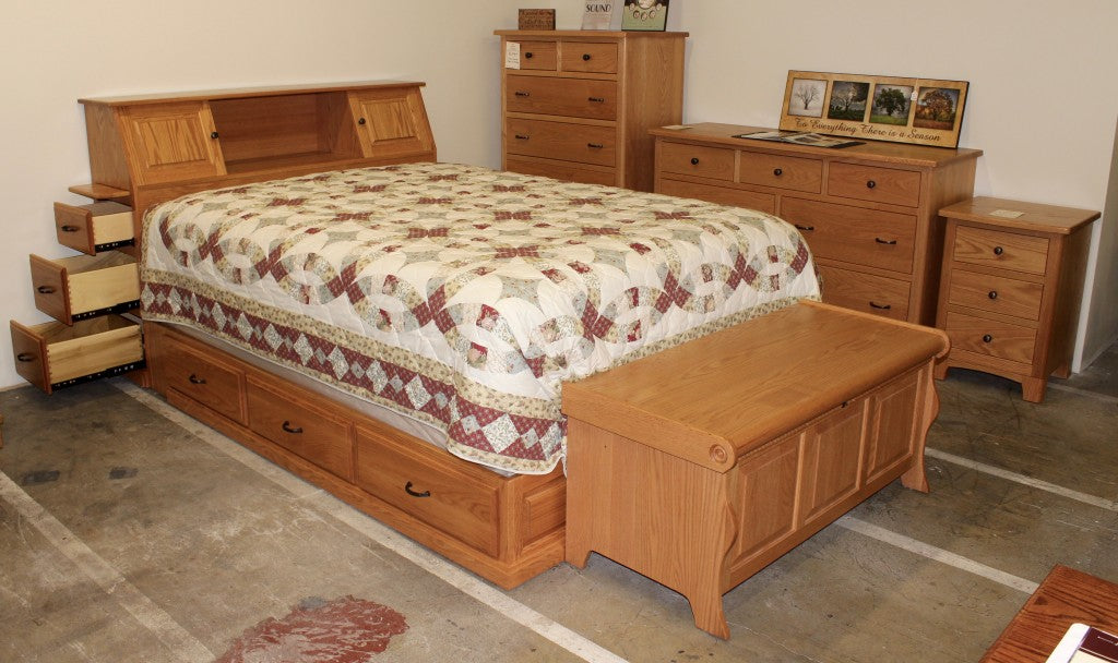 Space Saver Bookcase Pedestal Bed
