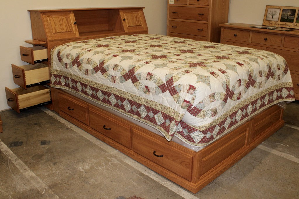 Space Saver Bookcase Pedestal Bed
