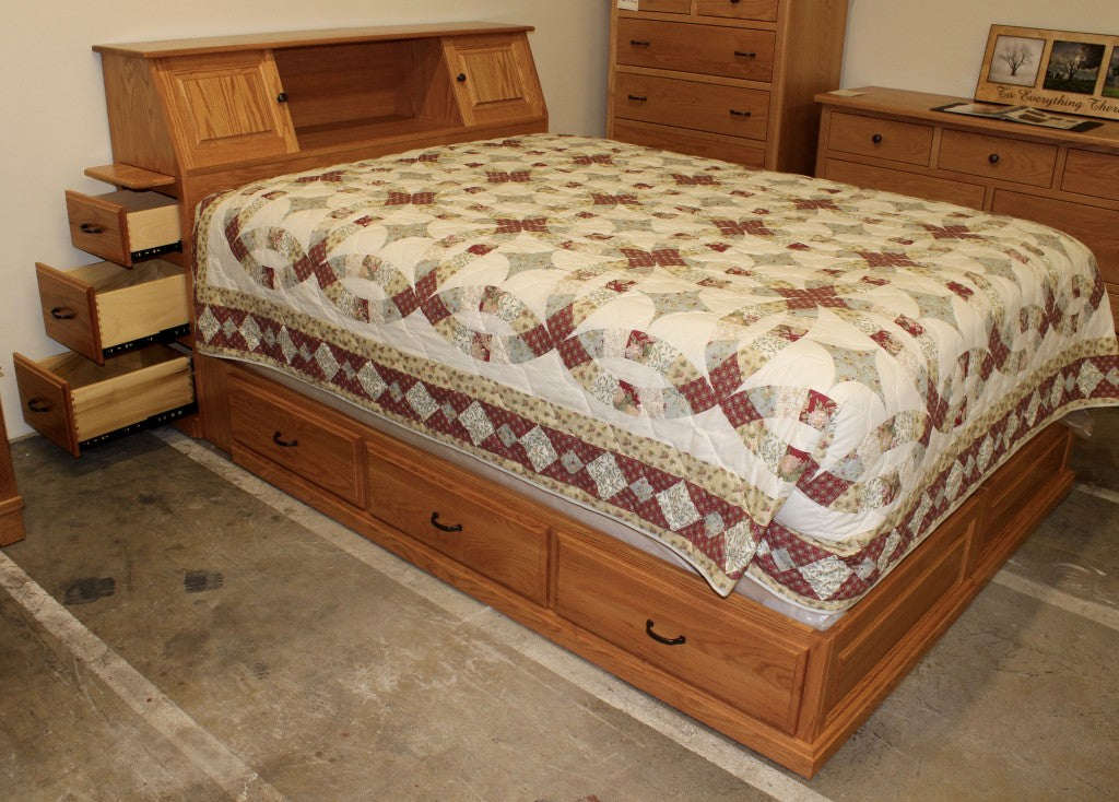 Space Saver Bookcase Pedestal Bed