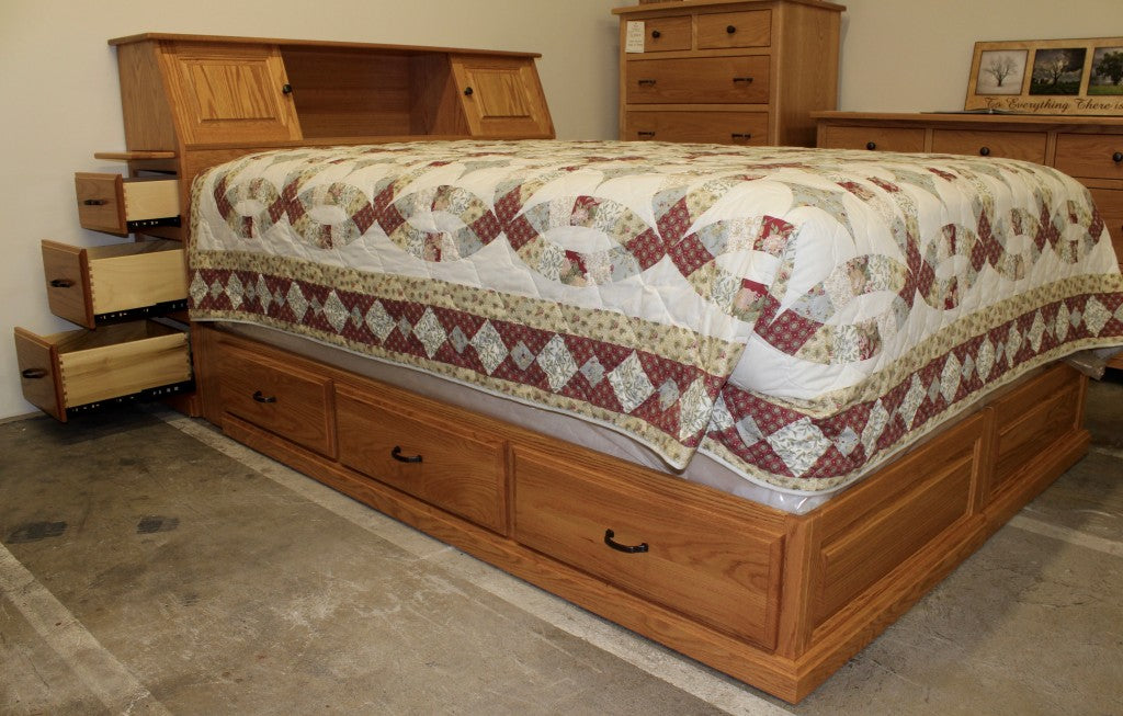 Space Saver Bookcase Pedestal Bed