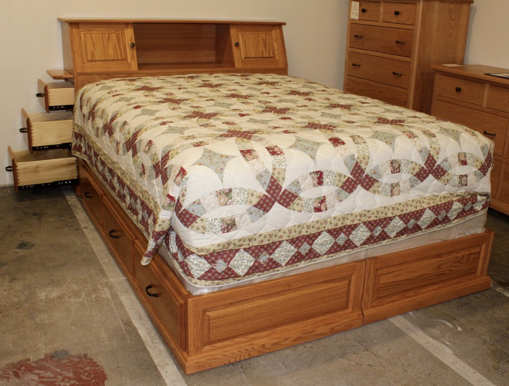 Space Saver Bookcase Pedestal Bed