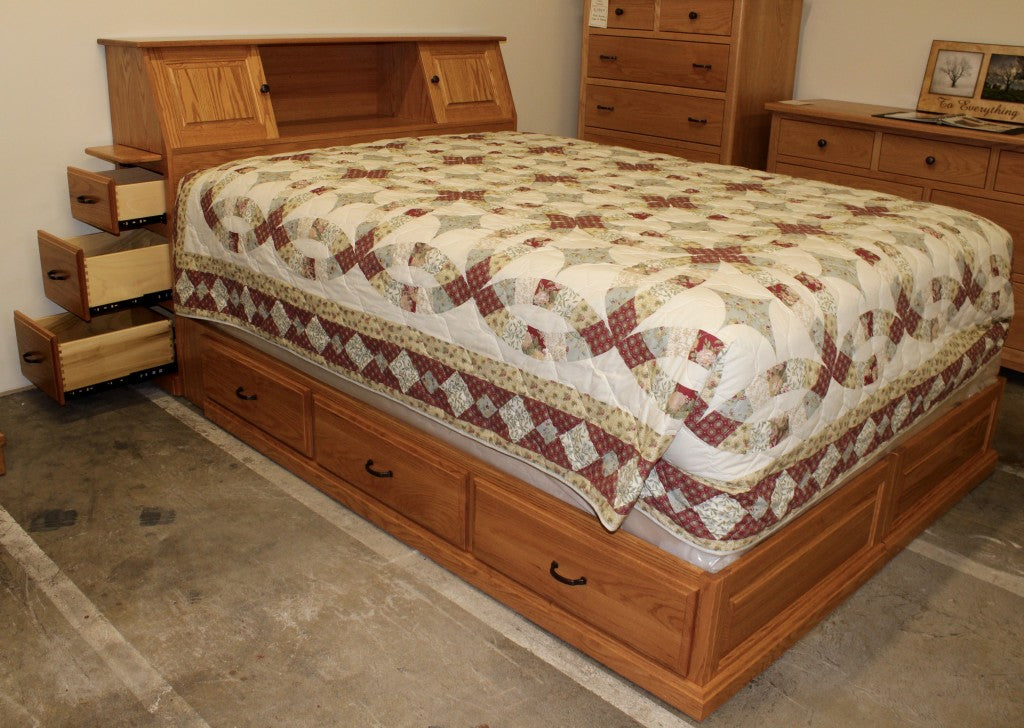 Space Saver Bookcase Pedestal Bed