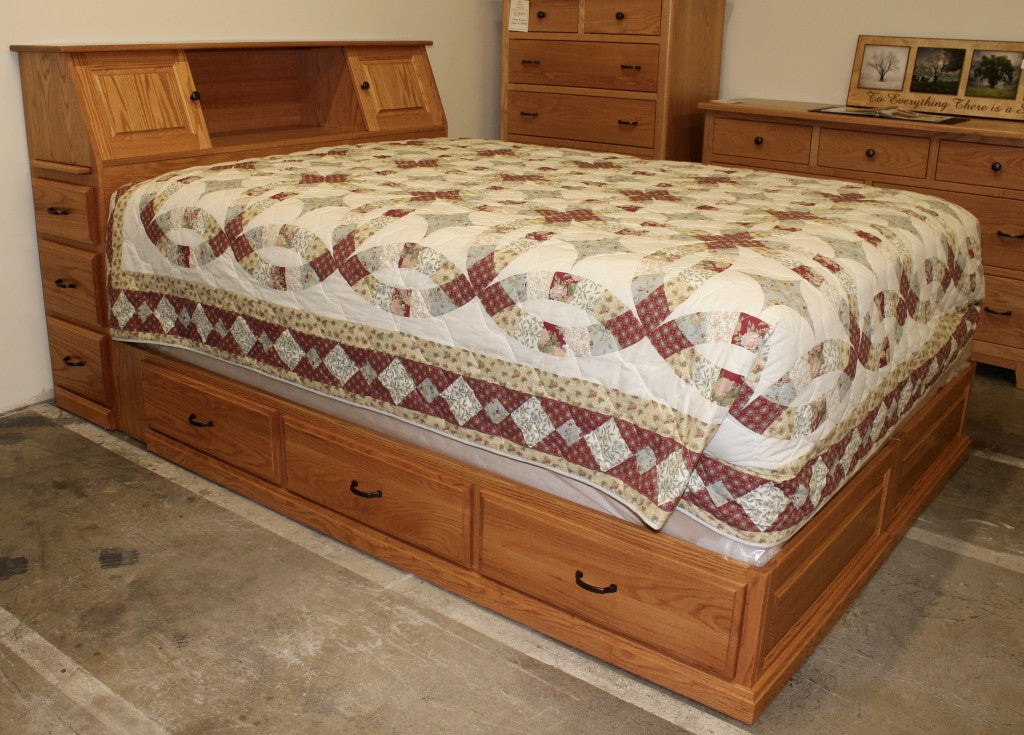 Space Saver Bookcase Pedestal Bed