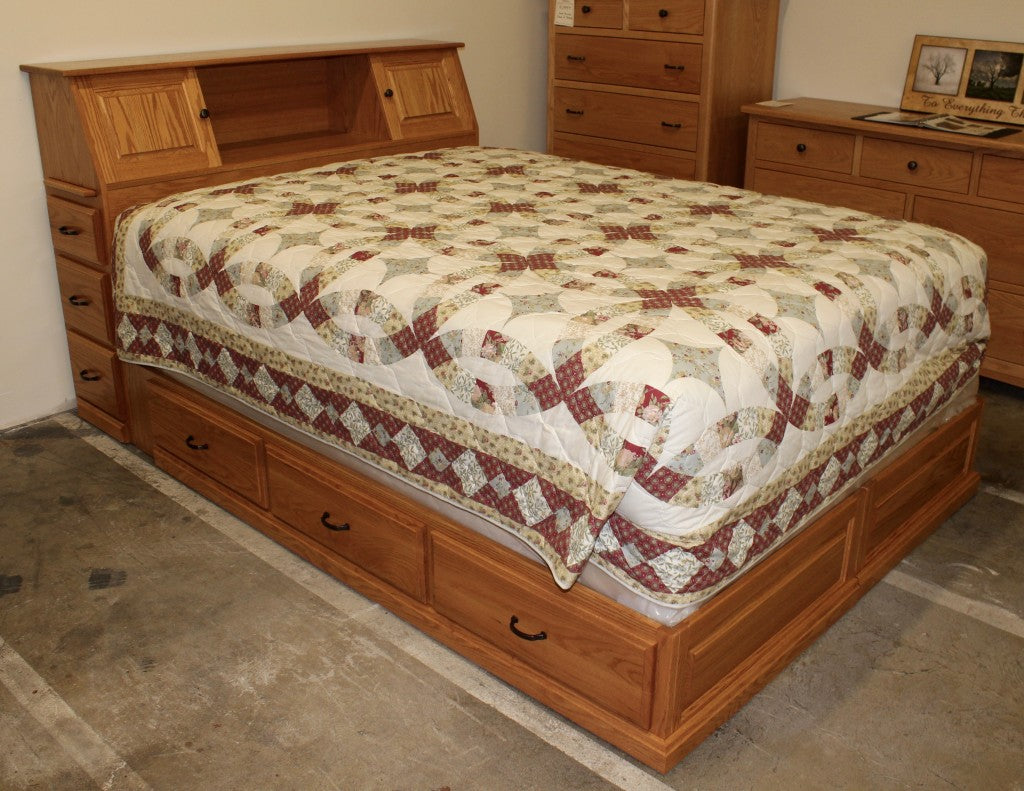 Space Saver Bookcase Pedestal Bed