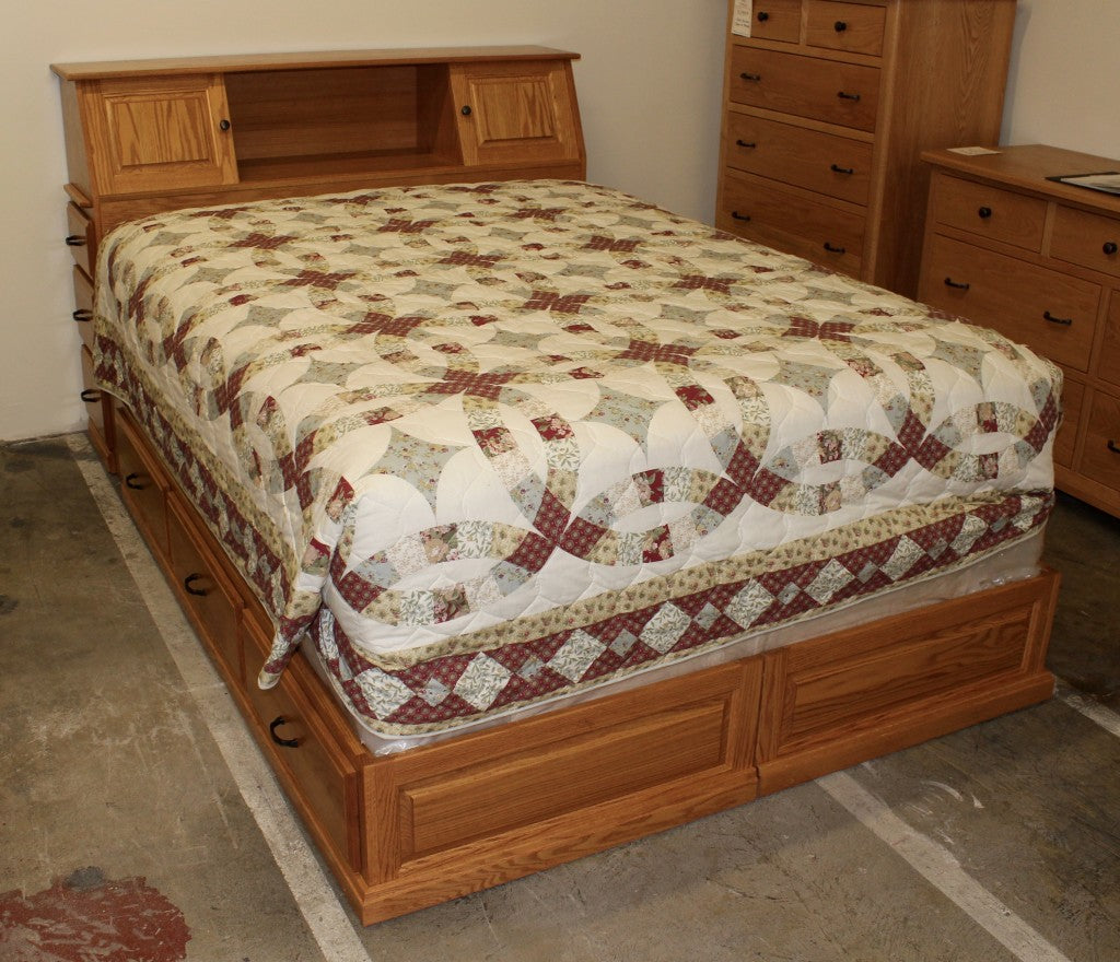 Space Saver Bookcase Pedestal Bed