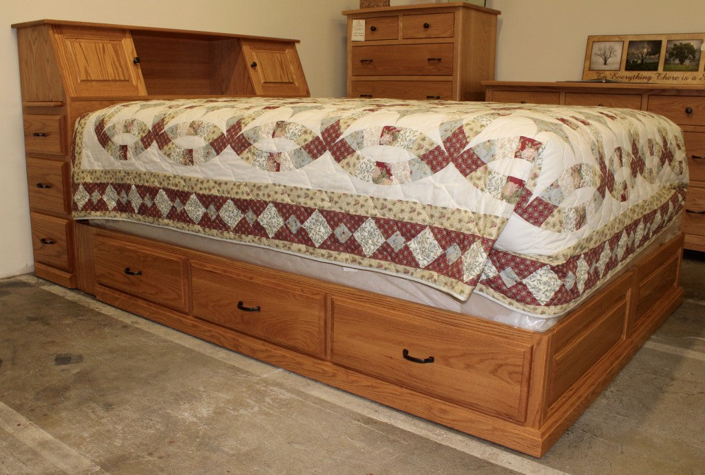 Space Saver Bookcase Pedestal Bed