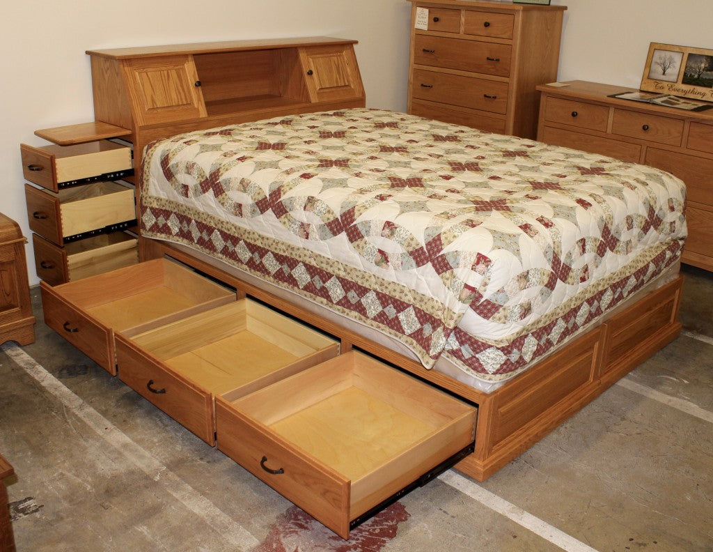 Space Saver Bookcase Pedestal Bed