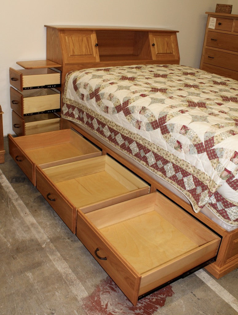 Space Saver Bookcase Pedestal Bed