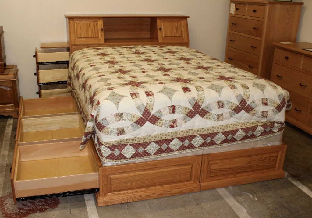 Space Saver Bookcase Pedestal Bed
