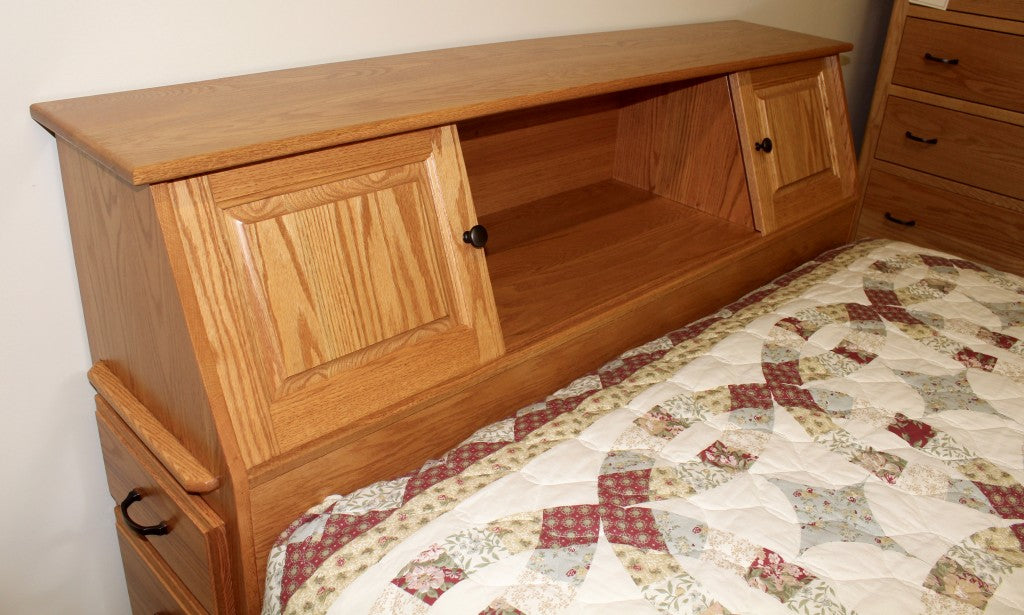 Space Saver Bookcase Pedestal Bed