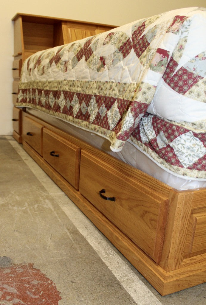 Space Saver Bookcase Pedestal Bed
