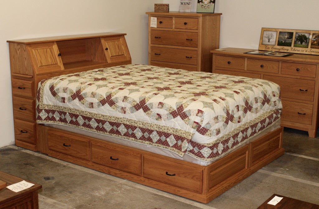 Space Saver Bookcase Pedestal Bed