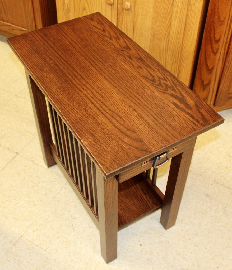 Mission Chair Side Table with Drawer