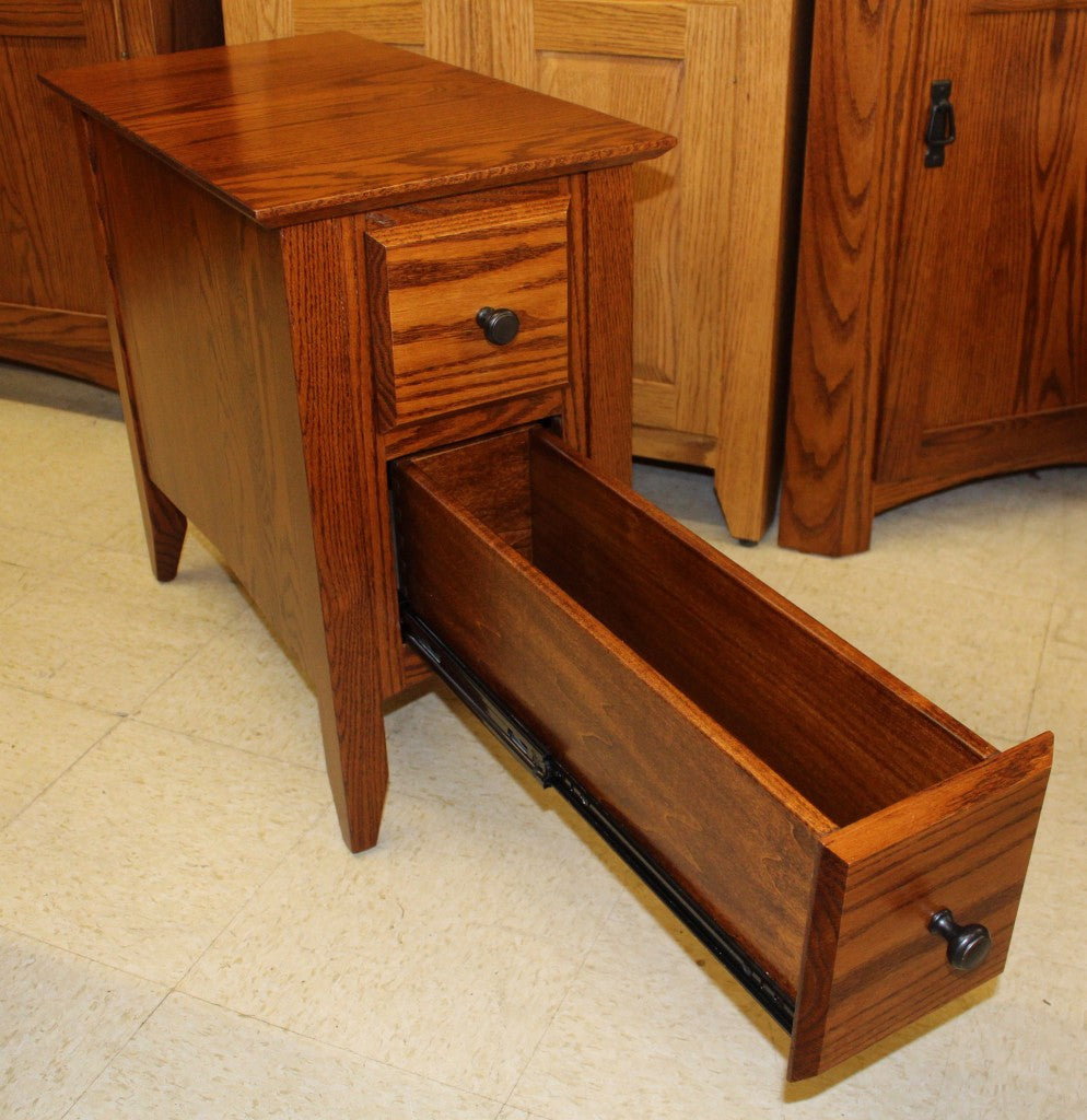 Danville Two Drawer Chair Side Table