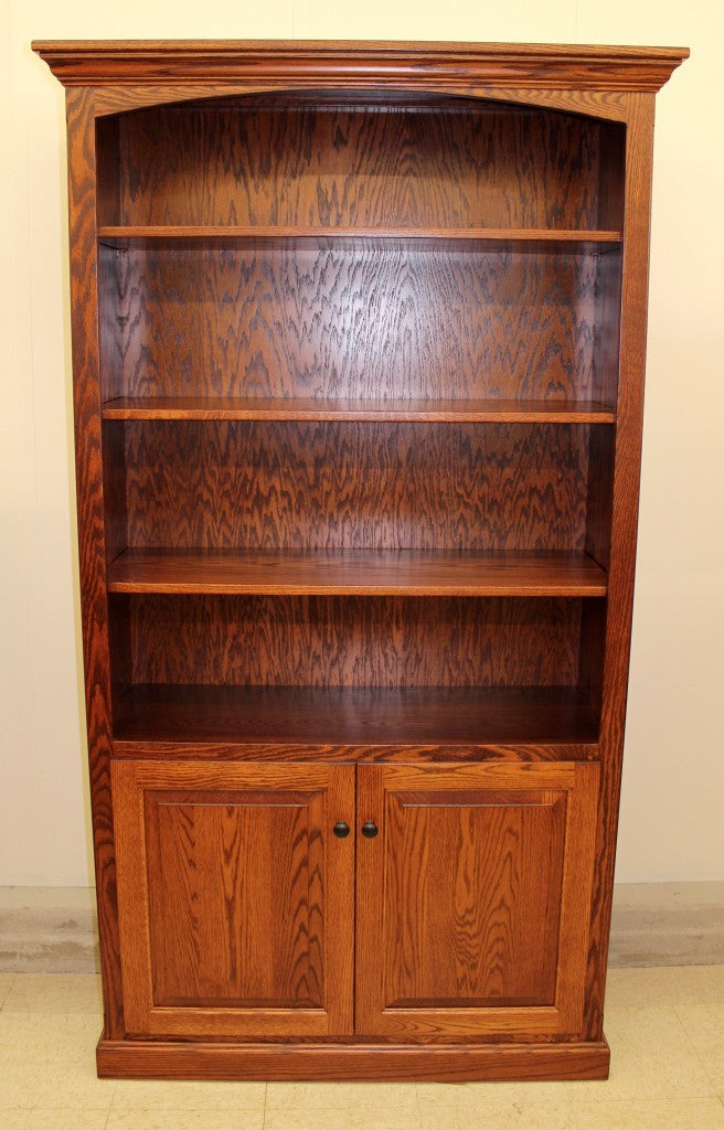 6 1/2′ Deluxe Traditional Bookcase with Doors [43 1/2″ Wide]