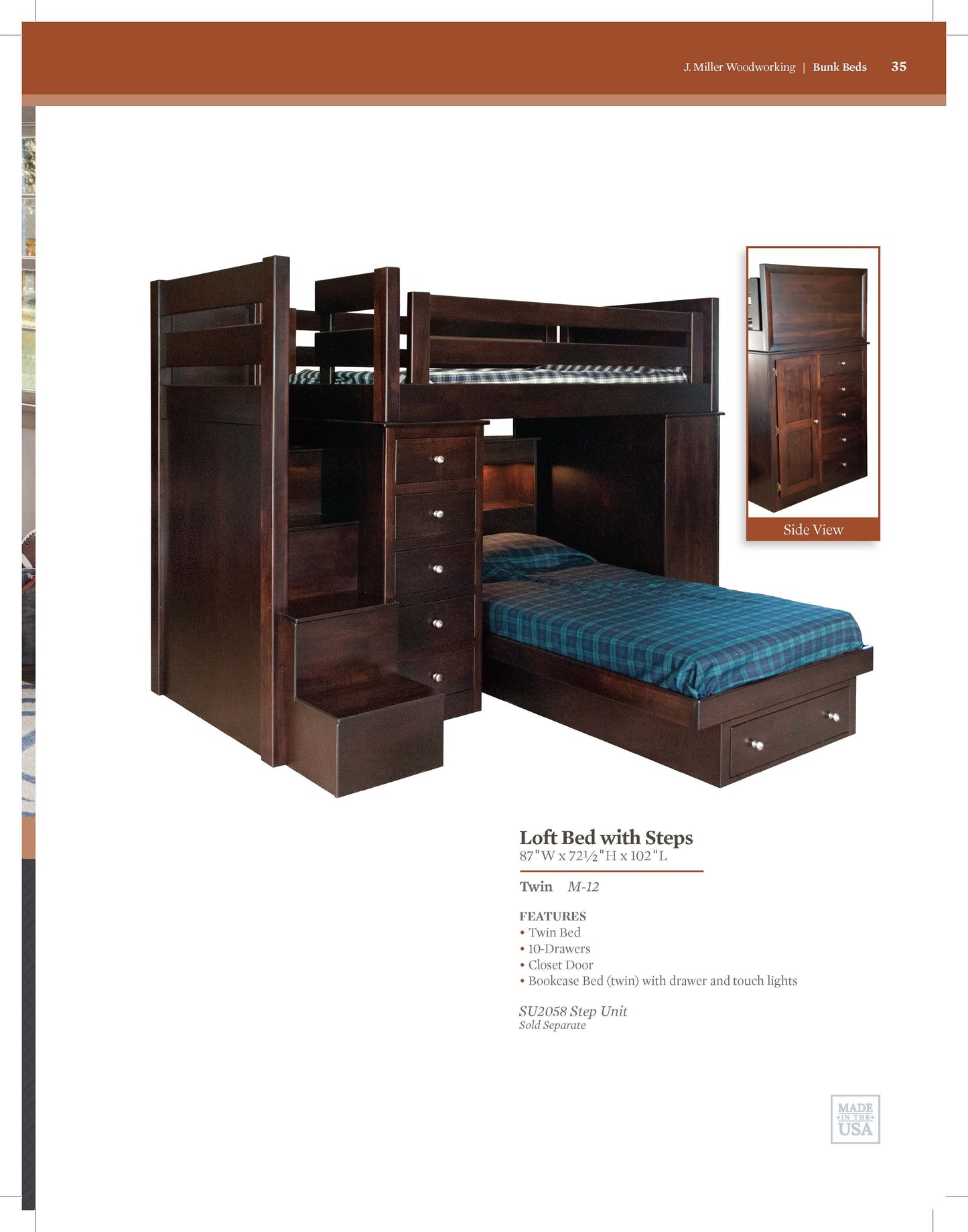 Loft Bed with Steps