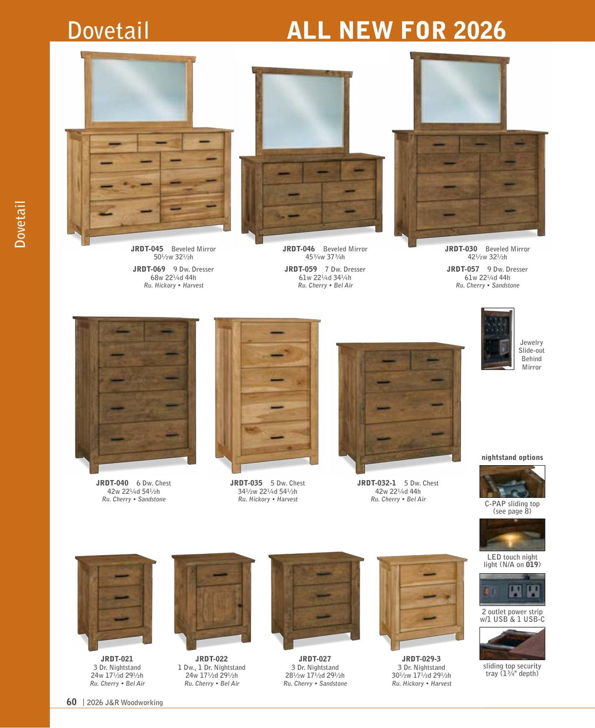 Dovetail 5 Drawer Chest – 42"W