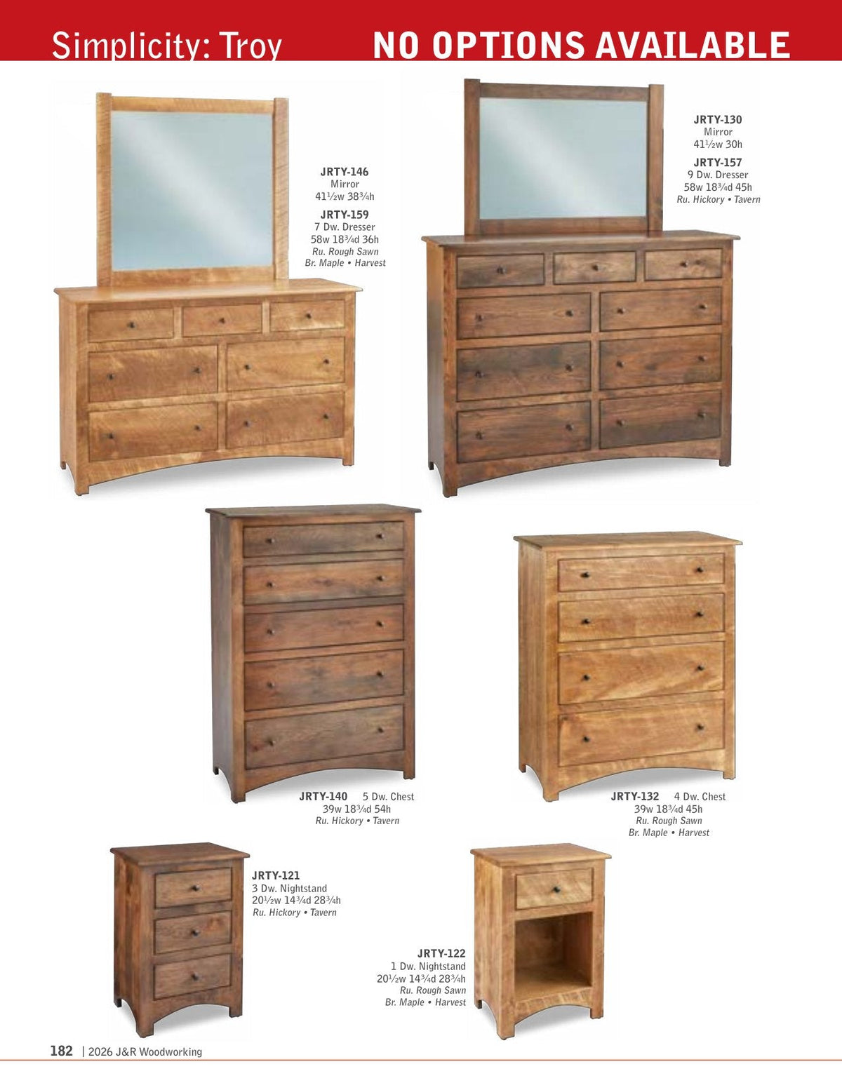 Troy 5 Drawer Chest – 39"W